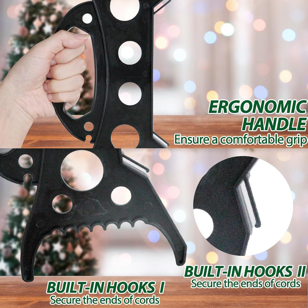 4Pack Christmas Light Storage Holder, All-Purpose Holiday Light Organizer, Black