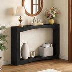 YATINEY Narrow Console Table, 5.9'' Thin Entryway Table, Behind Couch Table for Small Spaces, Small Farmhouse Hallway Table, for Living Room, Hallway, Foyer, Black CT19BK