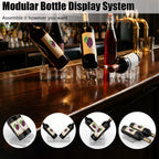 DIY Modular Wine Bottle Holders,Wine Bottle Stands for Display,Expandable Single Wine Rack,Unique Wine Gifts for Wine Lovers,Decorative Wine Bottle Organizer for Living Room,Dining Room,Bar