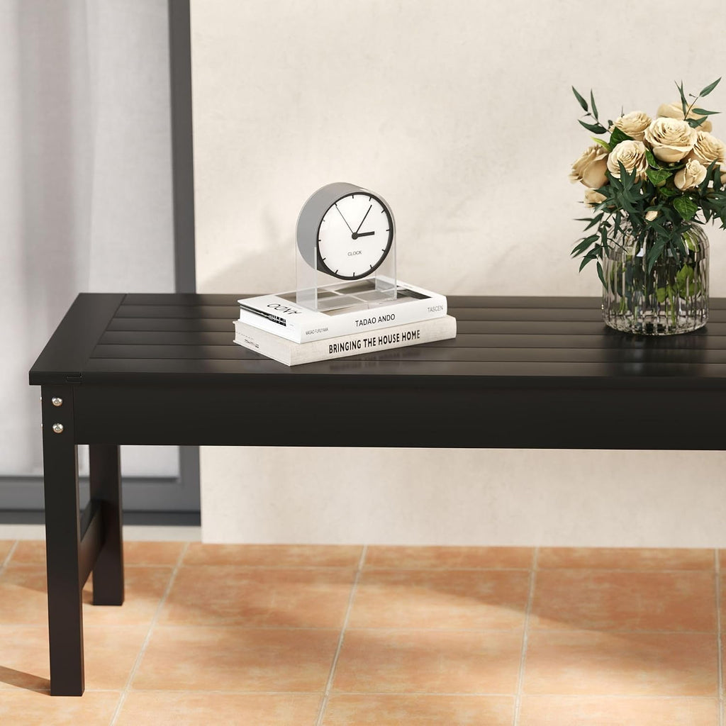 2-Seater Garden Bench with Slatted Seat