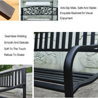 Bench, Garden Bench, Patio Bench for Outdoors Metal Porch Clearance Work Entryway Steel Frame Furniture for Yard(B1)