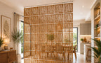 Hanging Wood Divider Panels, Teak Finish, 12 Pack