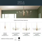 Kichler Deela Single Pendant Light Fixture for Kitchen Island with Satin Etched Cased Opal Glass in Champagne Bronze, Modern Hanging Lamp (7" x 17"), 52529CPZ