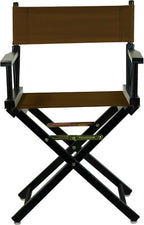 Casual Home 200-02/021-45 Director Chair 18" - Classic Height BlackFrame/Brown Canvas