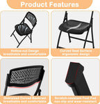 Ytaoka Folding Chair White Foldable Chair with Breathable Mesh Seat and Sturdy Metal Frame for Indoor and Outdoor Party Events Wedding Patio Dining, 1-Pack