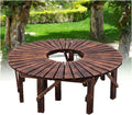 Tree Bench Wrap Around,Tree Bench Wrap Around Park Seating Slatted Seat,for Garden Natural