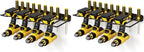 POKIPO Power Tool Organizer, Drill Holder Wall Mount, Heavy Duty Garage Tool Organizer and Storage, Suitable Tool Rack for Tool Room, Workshop, Garage (Black-1 Tirer) (Pack of 2)
