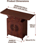 Free Standing Altar Table, Prayer Altar, Chinese Meditation Shrine Table with Storage, Personal Prayer Shrine Desk for Incense and Pray(66 * 35cm/26 * 13.8in)