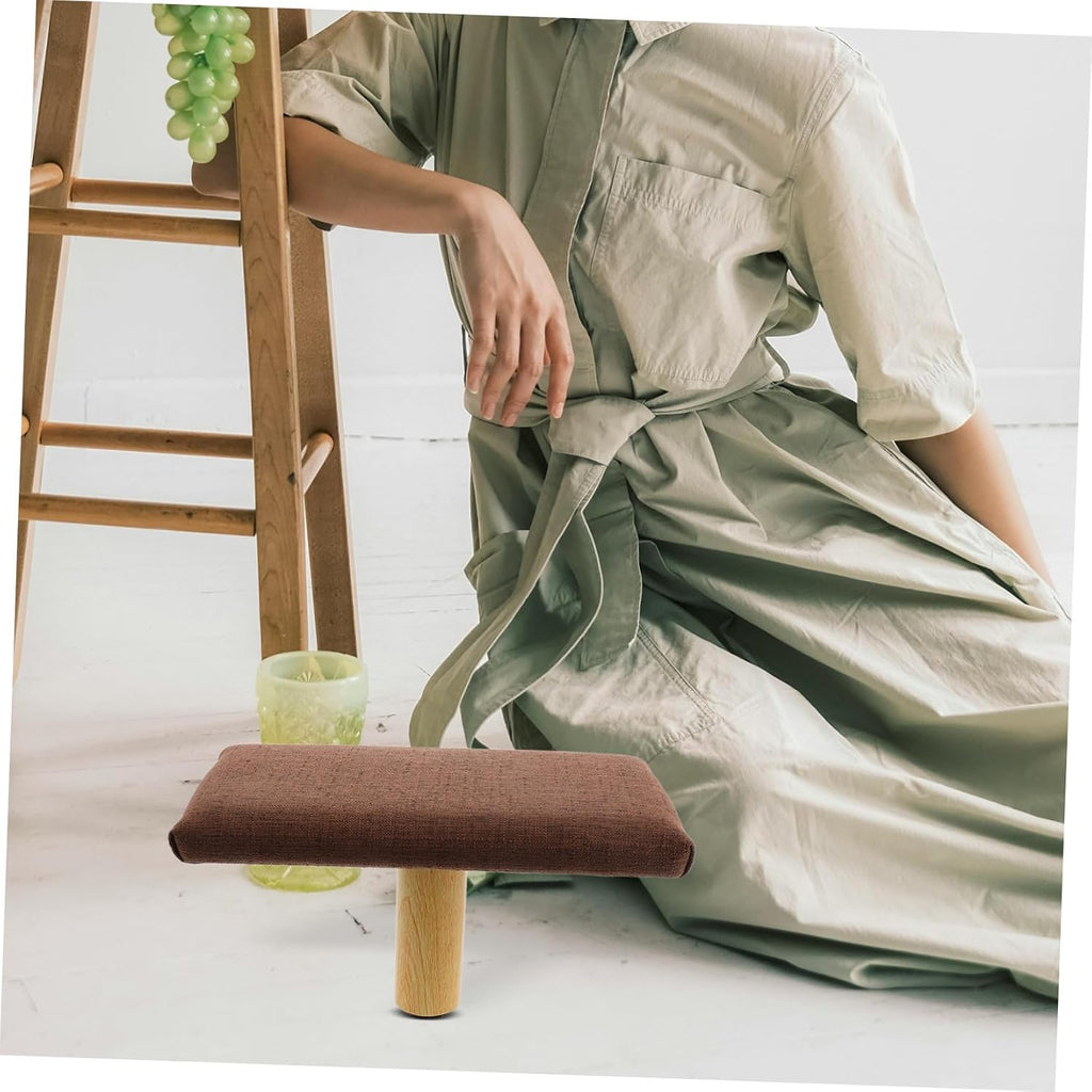 Toddmomy Wooden Bench with Stable Support and Cotton Cloth Cushion, Ergonomic Chair for Improved Body Alignment, Stylish Addition for Home Decor or Office Use