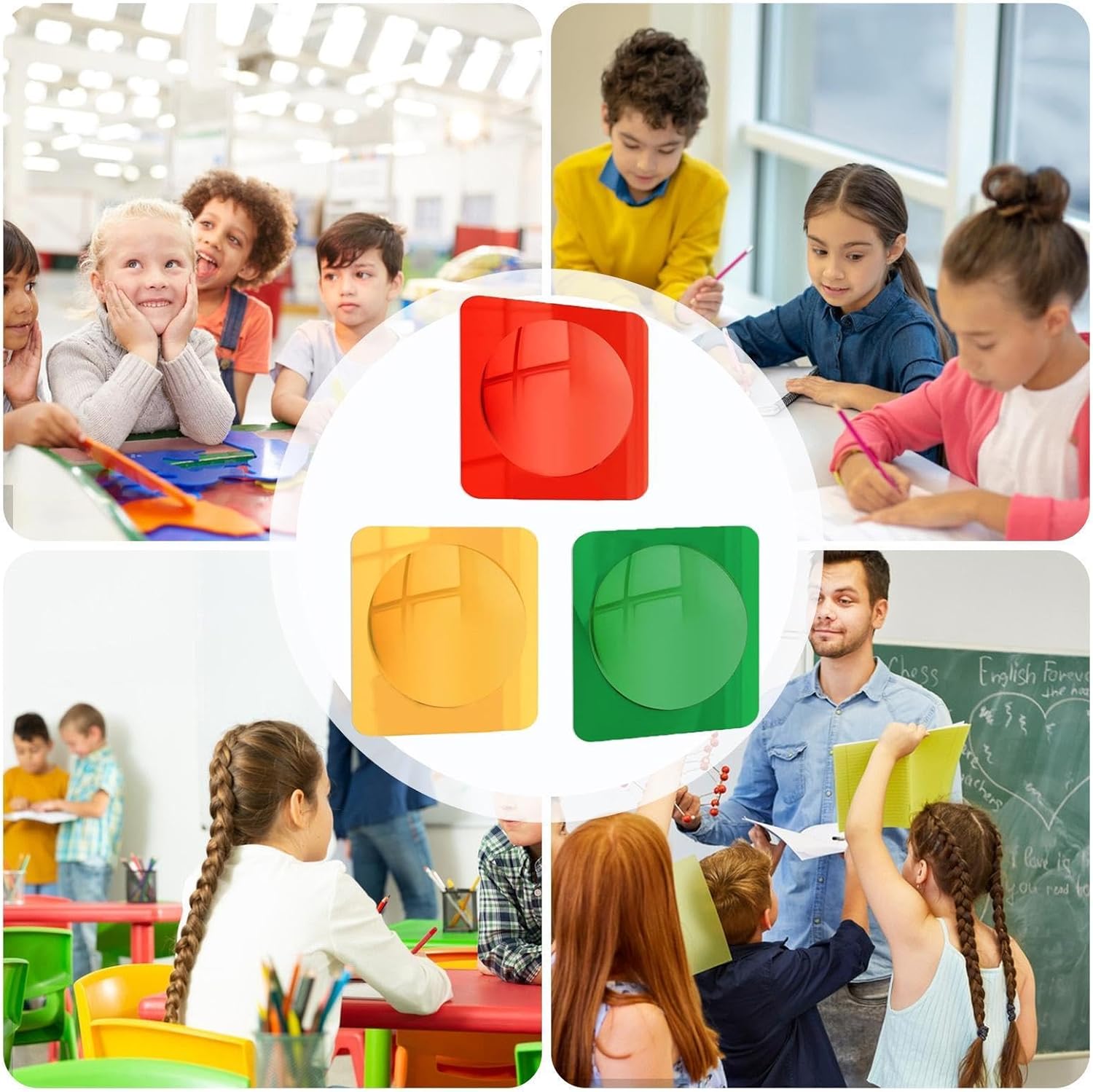 3 Pieces Sensory Wall Mirror Acrylic Bubble, Colorful Acrylic Bubble Wall Mirror, Interactive Sensory Convex Bubbles Mirrors, for Feelings Exploration Tactile Stimulation Boys Girls Preschool Home