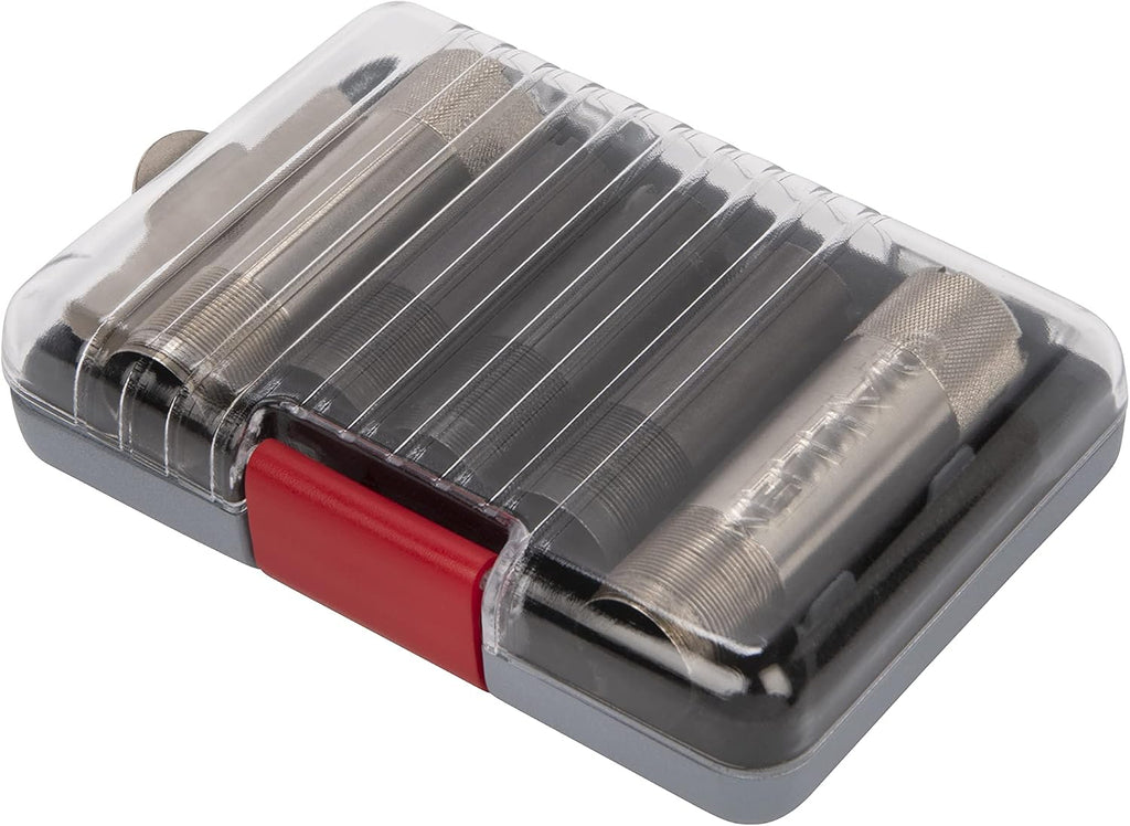 Allen Company Competitor Choke Tube Case - Holds 5 or 6 Choke Tubes, Black/Red - Clay, Trap & Skeet Shooting Accessory