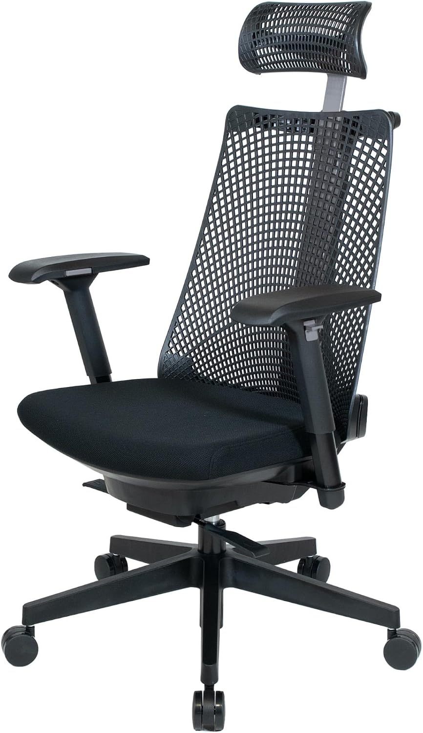イトーキ Itoki YL9G-G-BLEL Salida Gaming Chair, Office Chair, Desk Chair, Mesh Chair, Movable Armrests, High Back, Black and Gray Line
