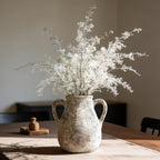 MILÖNGA Ceramic Vase Raw Terracotta Vase for Centerpieces,Modern Farmhouse Rustic Vintage Flower Vase for Pottery Barn Home Decor,Living Room,Kitchen Bedroom (Brown, 7.5 Inches)