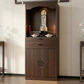 Solid Wood Altar Table, Buddhist Altar Cabinet, Chinese Buddhist Pooja Cabinet, with Storage, Pedestal Offering Table for Living Room, Small Spaces