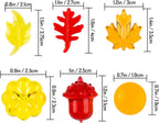 Whaline 220 Pcs Acrylic Fall Decorations, Mini Fall Leaves Pumpkin Marbles Pine Cones Autumn Table Scatter Vase Filler for Fall, Autumn and Thanksgiving Decor, Preschool Counting