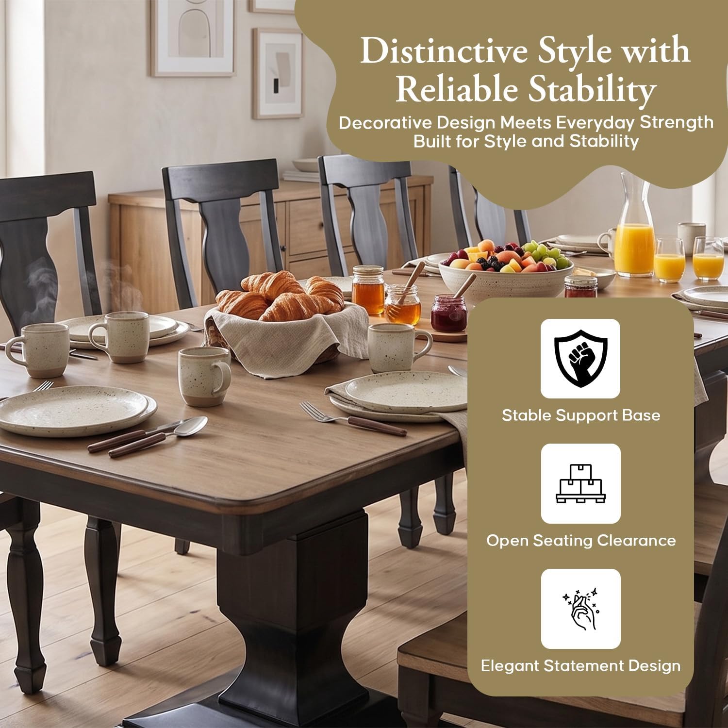 Kings Brand Furniture Alleyton 11-Piece Dining Table Set for 10, Extendable Kitchen & Dining Room Set with 2 Butterfly Leaves & 10 Chairs, Charcoal & Oak Finish