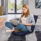Giantex Adjustable Mesh Floor Sofa Chair, 6-Position Multi-Angle Padded Floor Chair, Cushioned Back Support Versatile, Video Game Chairs for Meditation Seminars Reading TV Watching or Gaming