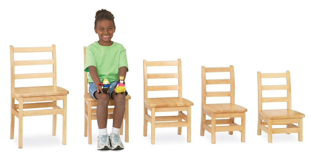 Jonti-Craft KYDZ Ladder Back Chair Pair, 12" Height