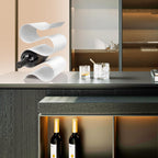 Wine Rack Countertop, Freestanding Creativity Modern Small Wine Holder, Tabletop Wine Stand for Kitchen Wine Bar Inside Cabinet, Pantry Decor-5 Bottle