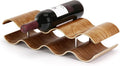 Table Wine Rack Countertop Freestanding Wine Racks & Cabinet 2 Tier 7 Bottles Wave Willow Wood Champagne Rack