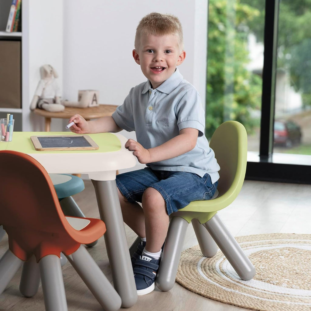 Smoby Life - Children's chair in green - Indoor and outdoor use - Anti-UV coating - Recycled material - From 18 months - Made in France