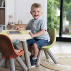Smoby Life - Children's chair in green - Indoor and outdoor use - Anti-UV coating - Recycled material - From 18 months - Made in France