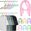 6 Pcs Portable Travel Hangers for Cruise Ship Essentials 2026, Plastic Folding Foldable Hangers Clothes Drying Rack Travel Accessories for Suitcase, RV, Camping, Flying, Hotel, Road Trip (Multi)
