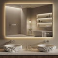 40"X30" LED Bathroom Mirror with Lights, Anti-Fog, Backlit Lit with CRI>90,Lighted Bathroom Vanity Mirror for Wall, Memory Function, Tempered Glass, 3 Colors Frameless Lighted Mirror for Bathroom