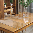14x24 in Office Desk Blotter Mat Clear Plastic Table Protector Cover Pad PVC Transparent Topper Surface Proection Pad Anti Scratch Table Mat Glass Dinner End Waterproof Easy Clean