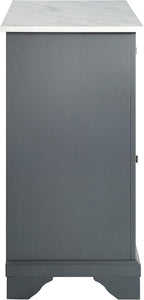 Crosley Furniture Avery Kitchen Island with Storage Shelves, Microwave Stand, Coffee Bar, Gray