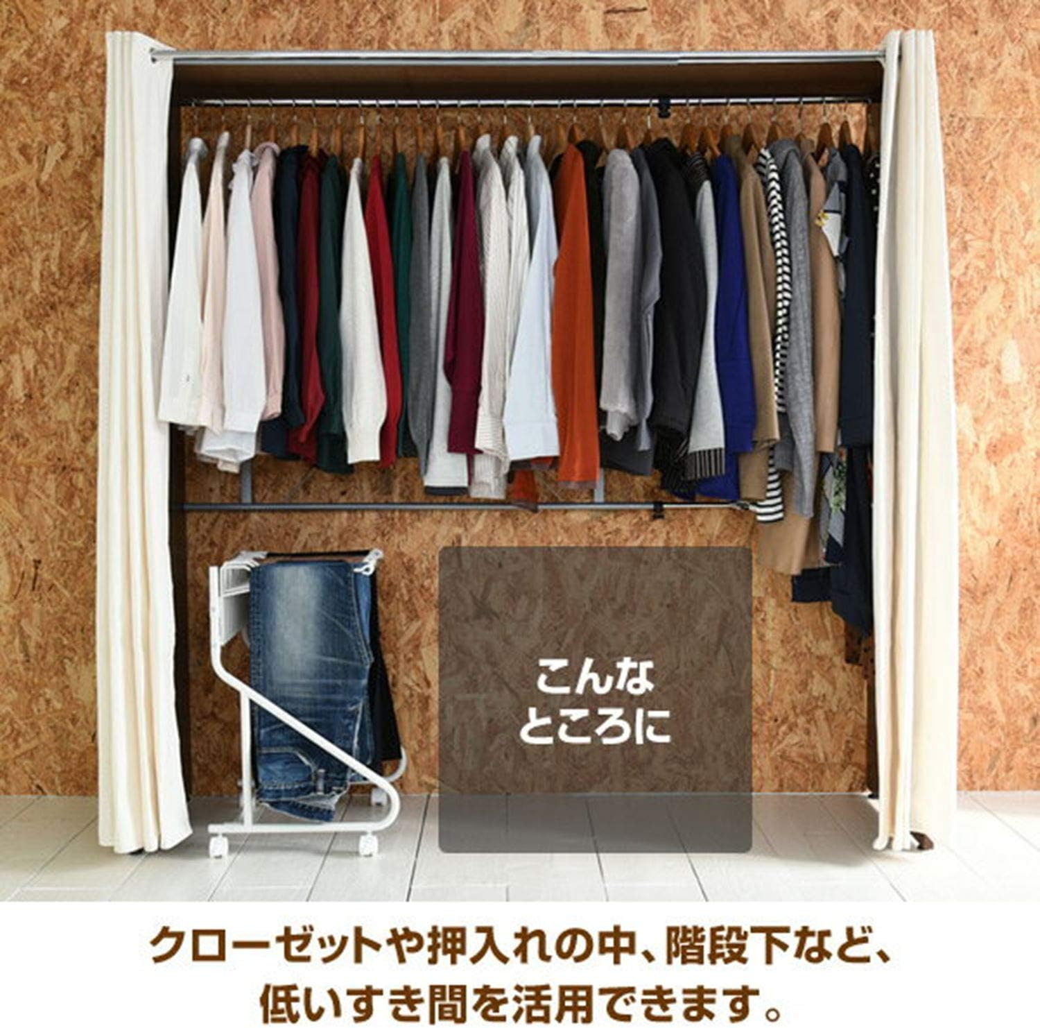 Yamazen GCB-2(JW) Color Box, 2 Tiers, Width 16.5 x Depth 11.4 x Height 23.2 inches (42 x 29 x 59 cm), White, Wood