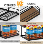 THYGIFTREE Coffee Syrup Rack Organizer 8 Bottle Syrup Holder Stand 2-Tier Syrup Storage Shelves Wine Rack for Kitchen Coffee Bar Station