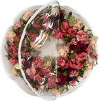 Wreath Storage Container 24 inch 2 Packs with Clear Window, Large Wreath Storage Container,LightWeight Portable Container for Christmas Decorative Wreath Bag (2)