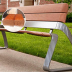 Patio Benches for Outdoors Modern Outdoor Benches, Patio Park with Backrests, Sturdy Stainless Steel, Leisure Chairs for Porch Poolside Lawn Garden Benches for Outdoors