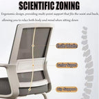 Ergonomic Office Chair with Mesh Back, Office Chairs with Lumbar Support, Computer Desk Chair for Home, Study or Work (White, 1PK)