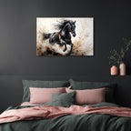 Azatyam Running Horse Wall Art Animal Picture Vintage Western Equestrian Canvas Prints Watercolor Wild Horses Paintings Modern Rustic Room Decor for Living Room Bedroom Bathroom Office 24" x 36"