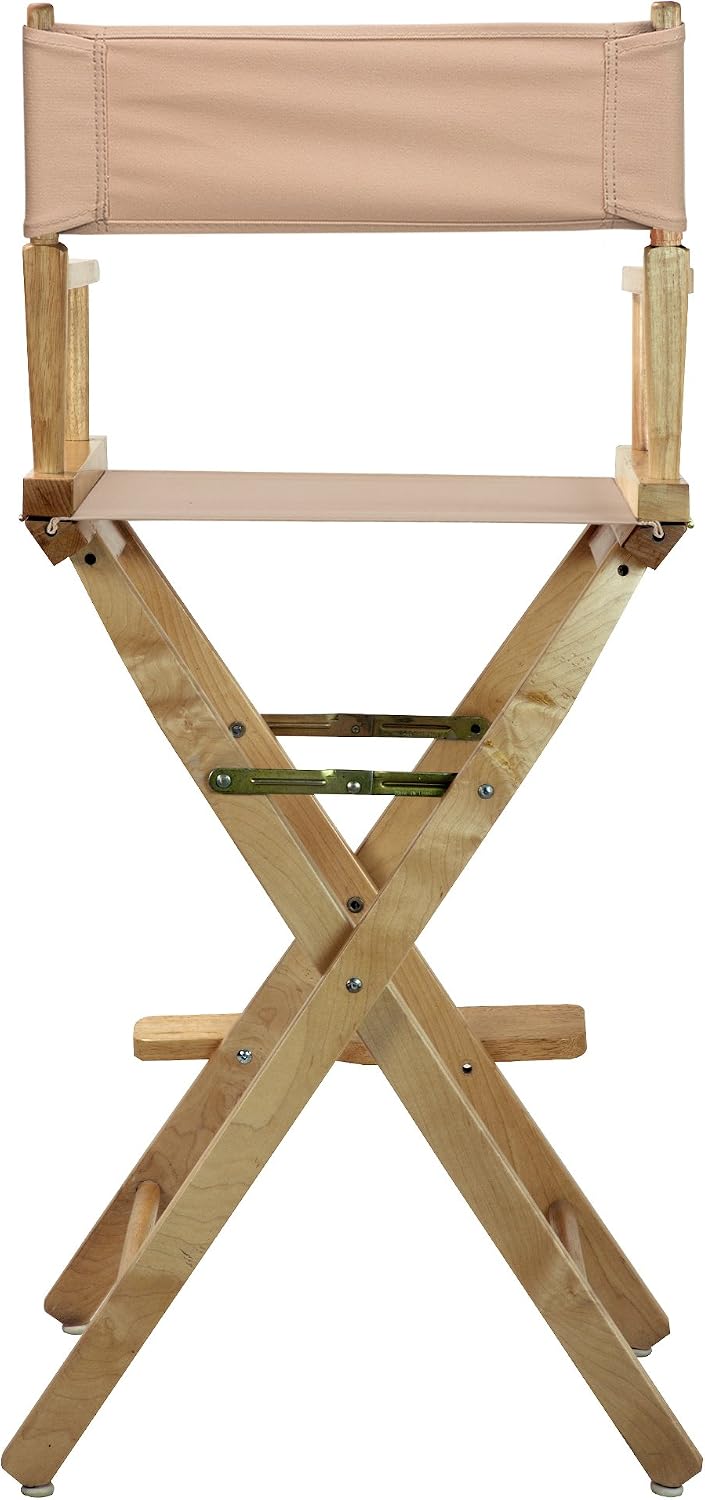 Casual Home 30" Director's Chair Natural Frame-with Tan Canvas, Bar Height