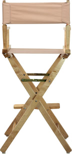 Casual Home 30" Director's Chair Natural Frame-with Tan Canvas, Bar Height