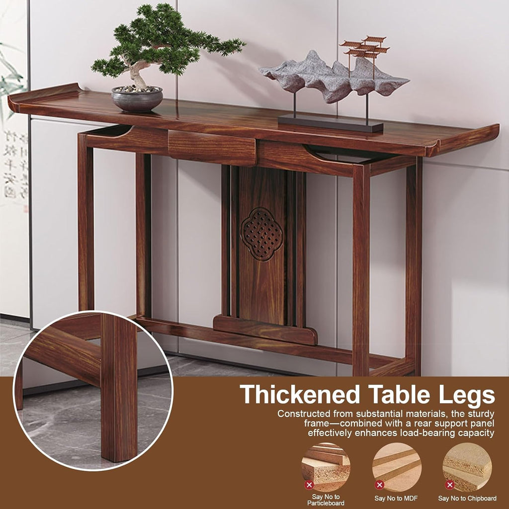 Meditation Altar Table At Home, Buddhist Style Wooden Altar Cabinet, Personal Meditation Cabinet, for Home Shrines Ancestral Halls Temples(80 * 31cm/31.5 * 12.2in)