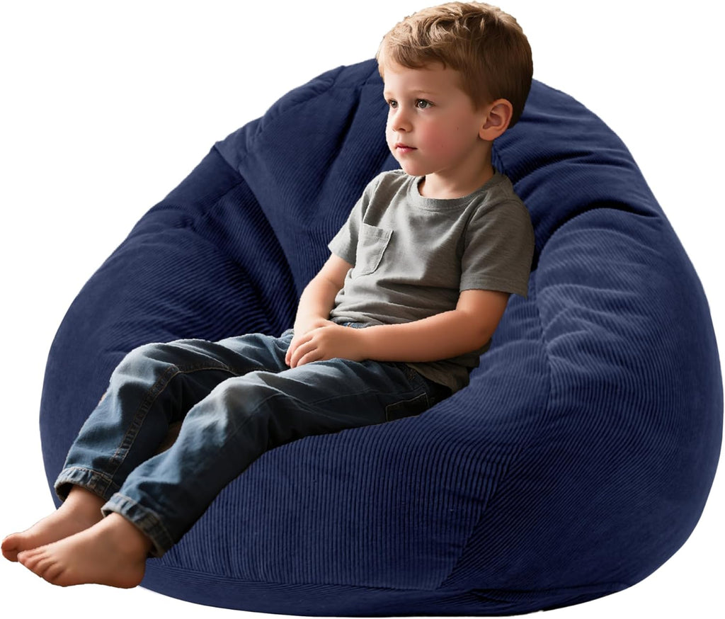 Bean Bag Chairs for Kids Chair Round Sofa Memory Foam Filling Reading Gaming Sofa for Living Room Bedroom