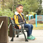 Rygcrud Outdoor Benches for Children, Kids Small Sized Metal Garden Park Bench with Backrest Decoration Leisure Chair