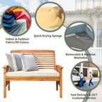 Waterproof Custom Size Bench Cushions for Indoor Outdoor Furniture, Bay Window Seat Cushions Indoor, Custom Cushions for Breakfast/Reading Bench Nook/Dining Entryway Mudroom Bench, Anti-Slip/Scratch