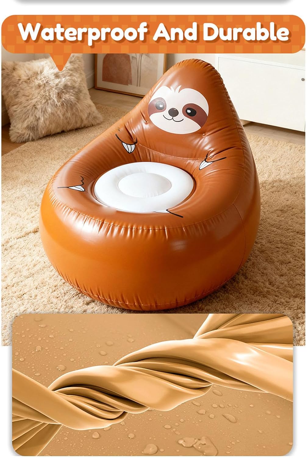 Zopsc Kids Inflatable Chair, Cartoon Animal Shaped Seating for Children of Various Ages