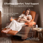 MAMAZING Lullapod Power Nursery Rocking Chair with HugAssist Armrest | Triple Motor Power Nursing Recliner with 270° Swivel Glider & Quiet Rocking, Dual Charging Ports & Built-In Storage