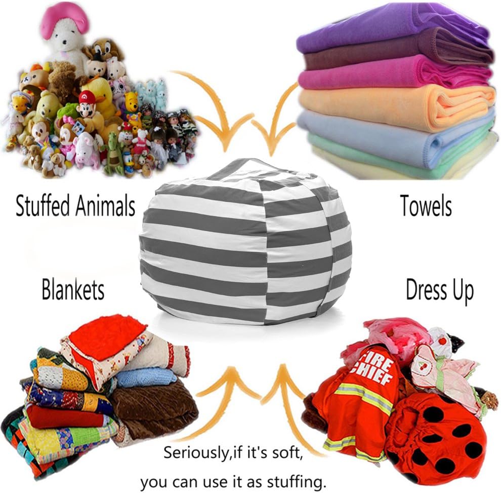 DAOLA Bean Bag Stuffed Animal Storage - Extra Large Size Bean Bag Chair for Kids Organization Animal Toys