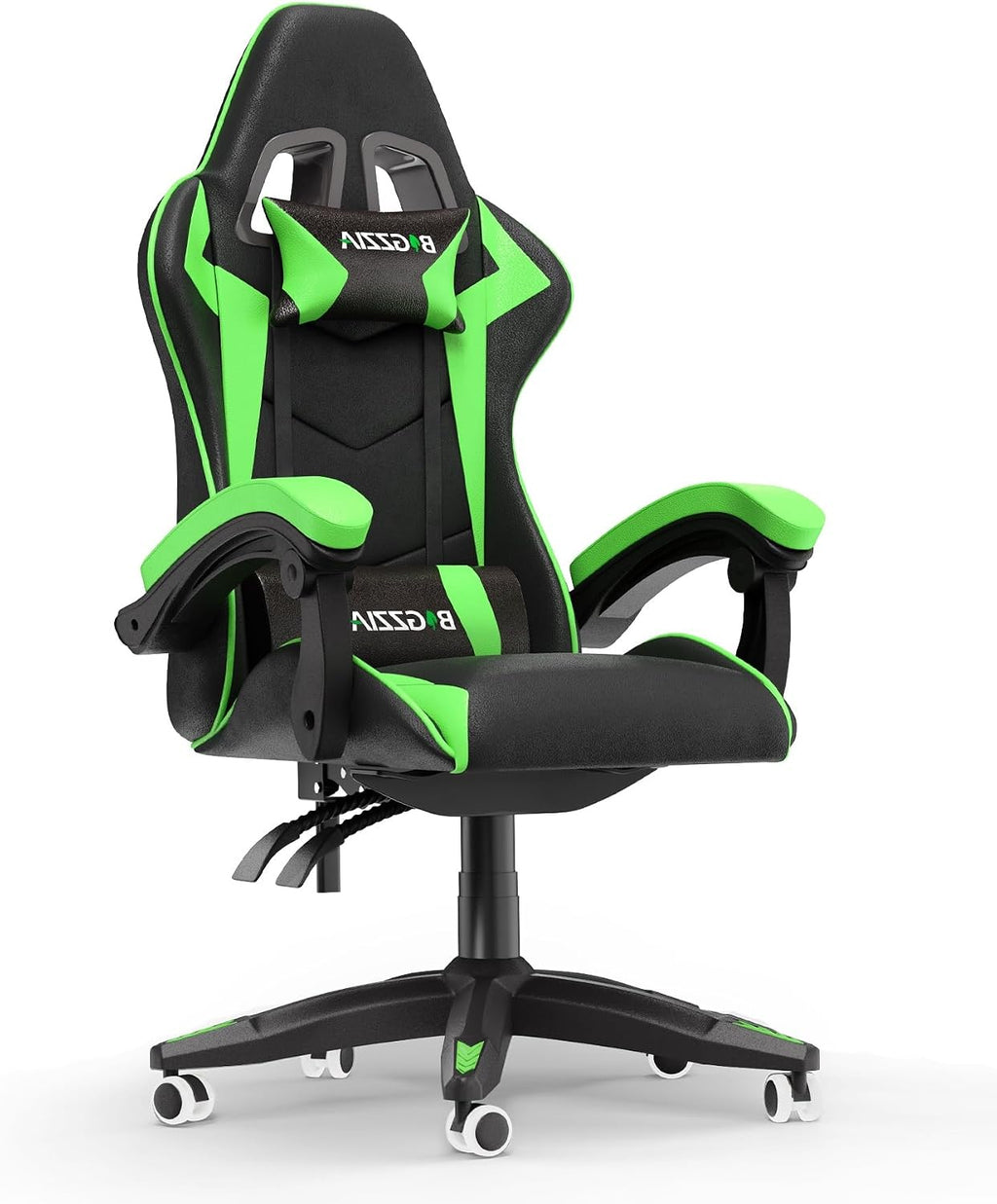 Racingreat Gaming Chair High Back, Ergonomic Computer Gamer Chair with Headrest and Lumbar Support, Racing Style Reclining Game Chair for Adults, Kids (Green-Black)