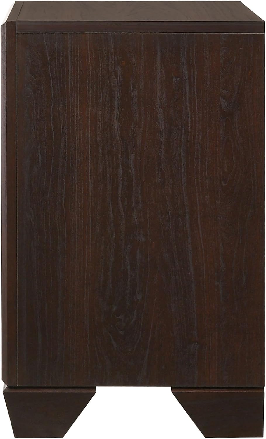 Copper Dark Cocoa 2-Drawer Rectangular Nightstand,for Small Spaces