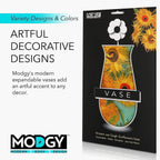 MODGY Collapsible and Expandable Plastic Flower Vase, Unbreakable, Foldable, Decorative Modern Centerpieces, Table Decorations, Van Gogh Sunflowers, 1 Pack