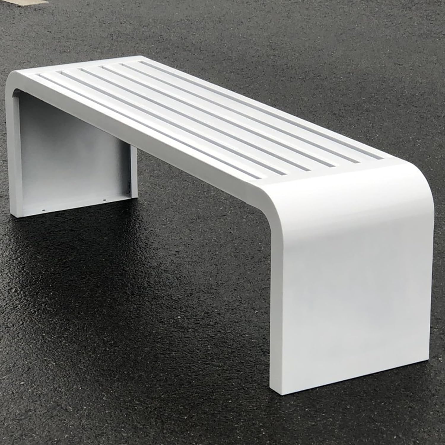 Outdoor Metal Bench, Made of Stainless Steel, with a Thickened and Widened seat, Suitable for Parks, playgrounds, Shopping malls, and bookstores Pink 180cm