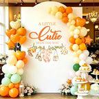 A Little Cutie is on the Way Baby Shower, A Little Cutie is on the Way Sign Decal Banner Sticker for Backdrop, Little Cutie Orange Fruit Gender Reveal First Birthday Party Decor for Girl (Not Balloon)